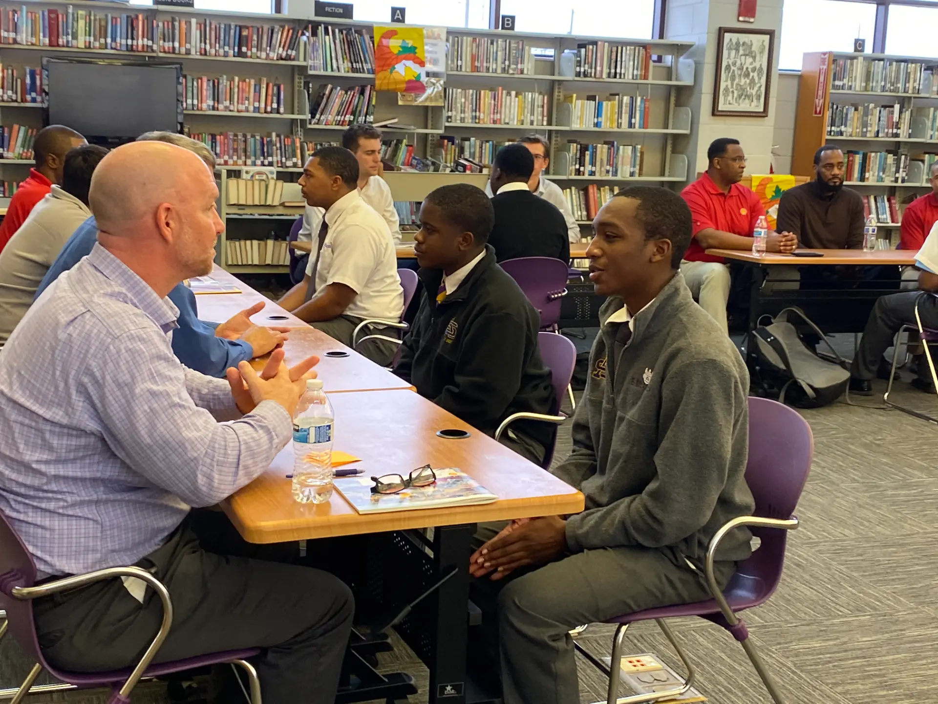 Career day roundtables with student-athletes and industry mentors